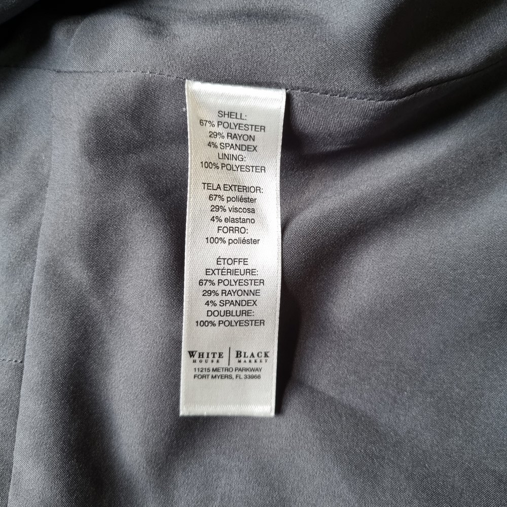 White House Black Market Women Blazer Suit Jacket Gray Color size 6 Used - Picture 5 of 8